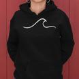Surfista Surfer Surfing Wave Beach Ragazzo Ragazza Surf Felpa con cappuccio da donna