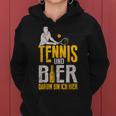 Tennis And Beer Darum Bin Ich Hier Tennis Kapuzenpullover für Damen