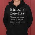 History Teacher Definition Back To School First Day Women Hoodie