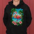 Tropical Flamingo Summer Vibes Beach For A Vacationer Women Hoodie