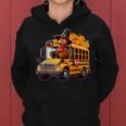 Turkey Driving School Bus Thanksgiving Driver Fall Pumpkins Women Hoodie