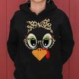Turkey Face Leopard Headband Glasses Thanksgiving Girl Women Hoodie