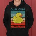 Vintage Quak Quak Madafakas Duck Kapuzenpullover für Damen