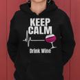Wine Keep Calm Drink WineintageDonna Felpa con cappuccio da donna