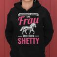 Women's Frau Mit Einem Shetland Pony Rider Kapuzenpullover für Damen