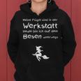 Women's Saying Heute Bin Ich Mit Dem Broom Unterwegs Witches Kapuzenpullover für Damen