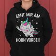 Women's Geht Mir Am Hornorbei Unicorn Kapuzenpullover für Damen