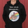 Women's Rainbow Was Ich Ein Glücksbärchi Middle Finger Kapuzenpullover für Damen