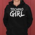 Women's Techno Girl Slogan Edm House Music Festival Kapuzenpullover für Damen