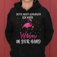 Women's Weinkönigin Bitte Nicht Schubsen Ich Habe Wein In Der Hand Kapuzenpullover für Damen