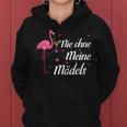 Women's Wine Sparkling Wine Prosecco Saufen Flamingo Nie Ohne Meine Girls Kapuzenpullover für Damen