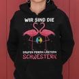 Women's With Wir Sind Die Saufen Feiern Lästern Schwestern Wine Sparkling Wine S Kapuzenpullover für Damen