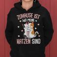 Zuhause Ist Wo Meine Katzen Sind Katze Girl's Women's Kapuzenpullover für Damen