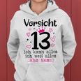 13Th Birthday Girl -Orsicht 13 Years Nager Kapuzenpullover für Damen