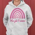 Bambino 1° Compleanno Ragazza Bambina Bimba Arcobaleno Ho Già 1 Anno Felpa con cappuccio da donna