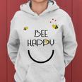 Bee Happy Bienen Schwarz Blue Kapuzenpullover für Damen