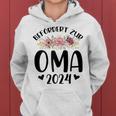 Befördert Zur Oma 2024 Oma 2024 Kapuzenpullover für Damen