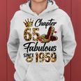 Chapter 65 Est 1959 65 Years Old 65Th Birthday Queen Felpa con cappuccio da donna