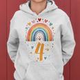 Children's Ich Binier 4 Jahre Rainbow Girl Kapuzenpullover für Damen