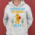 Children's Seahorse Bestanden 2024 Early Swimmer Badge Kapuzenpullover für Damen