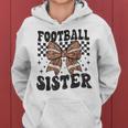Coquette Bow American Football Sister Game Day Thanksgiving Women Hoodie