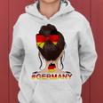 Deutsches Mädchen Messy Bun Mit Deutschland-Flagge Kapuzenpullover für Damen