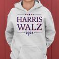 Donna Harris Walz 2024 Kamala Harris Tim Walz In Piedi Per Le Donne Con Collo A Felpa con cappuccio da donna