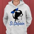 El Salvador Girl Salvadoran Bandiera Salvadoregna Felpa con cappuccio da donna