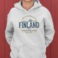 Finlandiaintage De Estilo Retro Cuello Sudadera con capucha para mujer