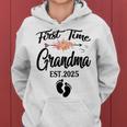 First Time Grandma 2025 Promoted To Grandma 2025 Women Hoodie