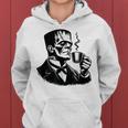 Frankenstein Coffee Drinker Horror And Caffeine Lovers Gray Kapuzenpullover für Damen