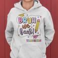 Groovy Back To School Divertente Bruh We Back Insegnanti Donne Carine Felpa con cappuccio da donna