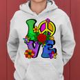 Hippie Retrò Anni '60 '70 Flower Power Groovy Love Peace Hippie Felpa con cappuccio da donna