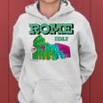 Impressionante Roma Italia Stile Moda Roma Italia Illustrazione Felpa con cappuccio da donna