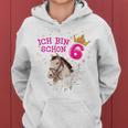 Kinder Ich Bin Schon 6 Girlchen Horse 6 Years Birthday Kapuzenpullover für Damen