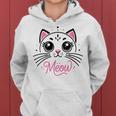Meow Cute Cat Face Quote Pour Les Fans De Chat Sweat à capuche femme