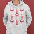 Pink Bow Cute Coquette Crawfish Clean Girl Aesthetic Women Hoodie
