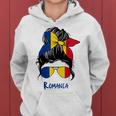 Romania Girls' Romania Woman Flag Kapuzenpullover für Damen