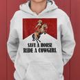 Save A Horse Ride A Cowgirl Lesbian Lgbt Pride Month Women Hoodie