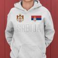 Serbia Flag Srbija Football Fan Women's Children's Red Kapuzenpullover für Damen