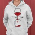 Wine Time Wine Drinker Wine Loverino Rosso Felpa con cappuccio da donna