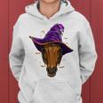 Witch Halloween Horse Equestrian Horse Lover Cowboy Women Hoodie