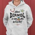 Women's Mei Dirndl Is In Da Wäsch Sayings Kapuzenpullover für Damen