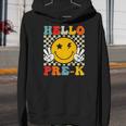 Groovy Hello Pre-K Retro Team Preschool Back To School Boys Youth Hoodie