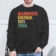 20 Jahreerheiratet Beste Ehefrau Seit 2004 20Hochzeitstag Sweatshirt Geschenke für alte Männer