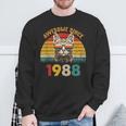 36Th Birthdayintage Cat 36 Years Awesome Since 1988 Felpa Regalos para ancianos