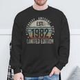 42Nd Birthdayintage 42 Year Old Est 1982 Limited Edition Felpa Regalos para ancianos