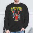 Achtung Ich Bin Schon 6 Animals German Langu Sweatshirt Geschenke für alte Männer