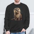 Adorable Otter Illustration Sweatshirt Geschenke für alte Männer