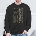 Air Force United States Distressed Camo W Us Flag Sweatshirt Gifts for Old Men